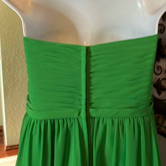NWT Alfred Angelo Cocktail Dress- green  chiffon, full skirt-Sz 12 - Picture 6 of 14